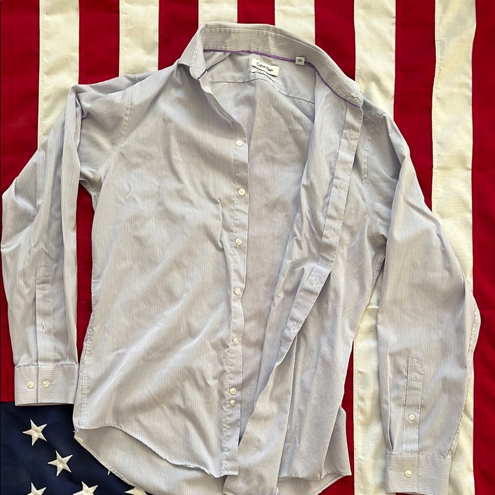 CK Striped Button-Up Shirt - Picture 1 of 12